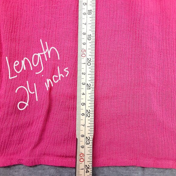 Cato Womans Pullover Top Size XL, Pink, Long Sleeve, Elastic Cuff Rayon Blend - Picture 6 of 8